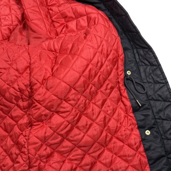 J Crew Perfect Winter Parka Womens XL Blue Eco-Friendly Primaloft Faux Fur Hood - Picture 7 of 16